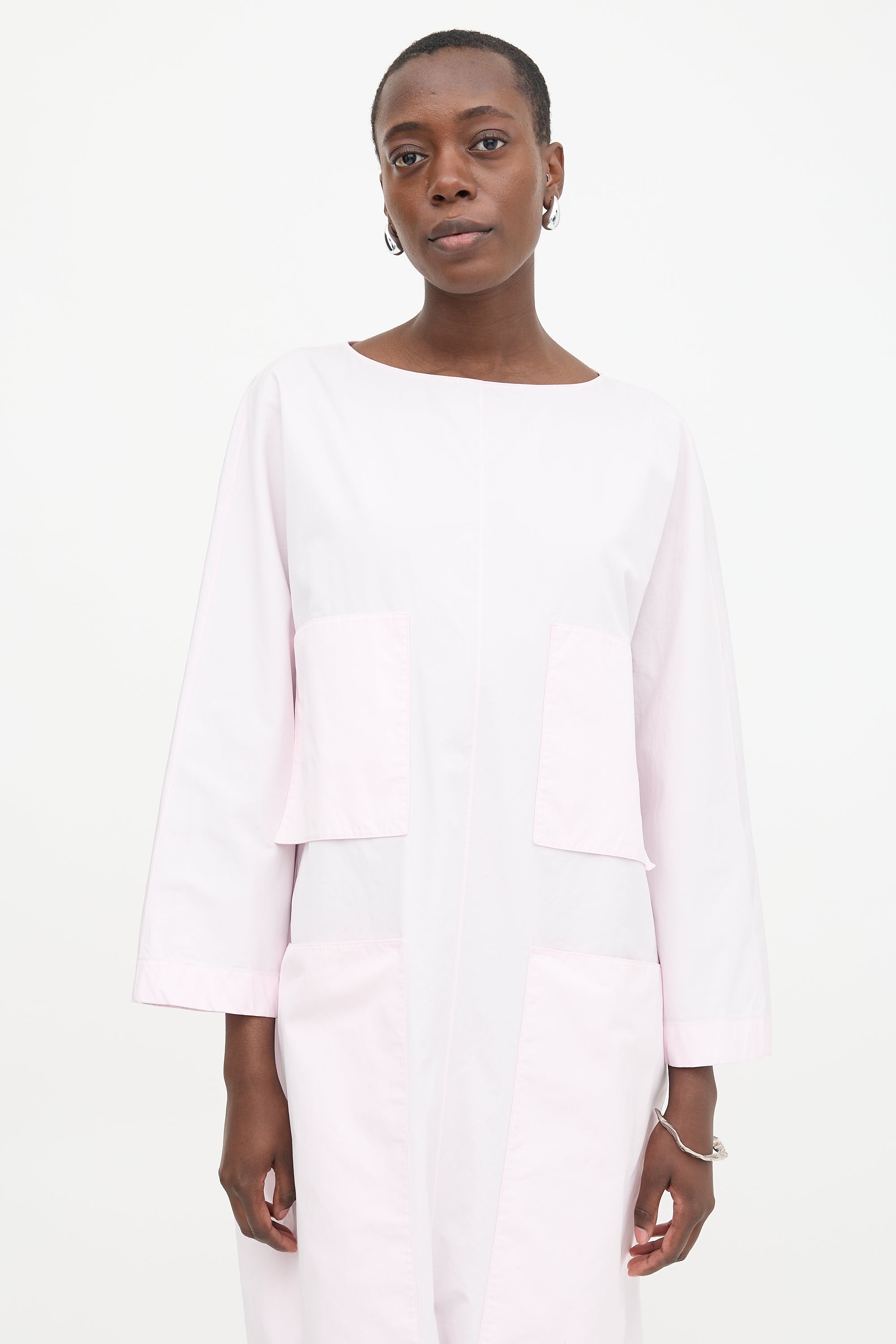 The Row Poplin Patch Pocket Dress