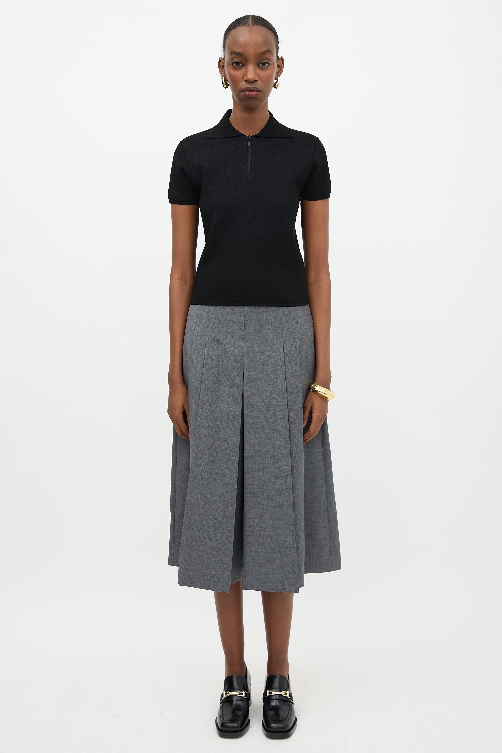 The Row Stretch Knit Cauro Polo