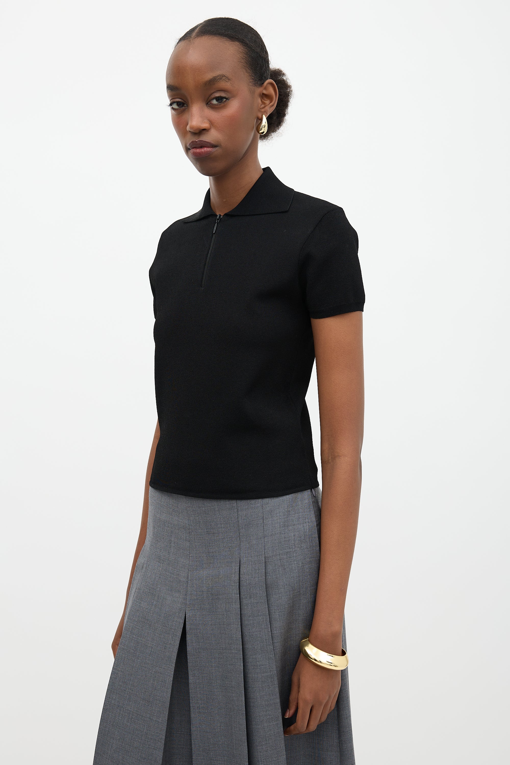 The Row Stretch Knit Cauro Polo