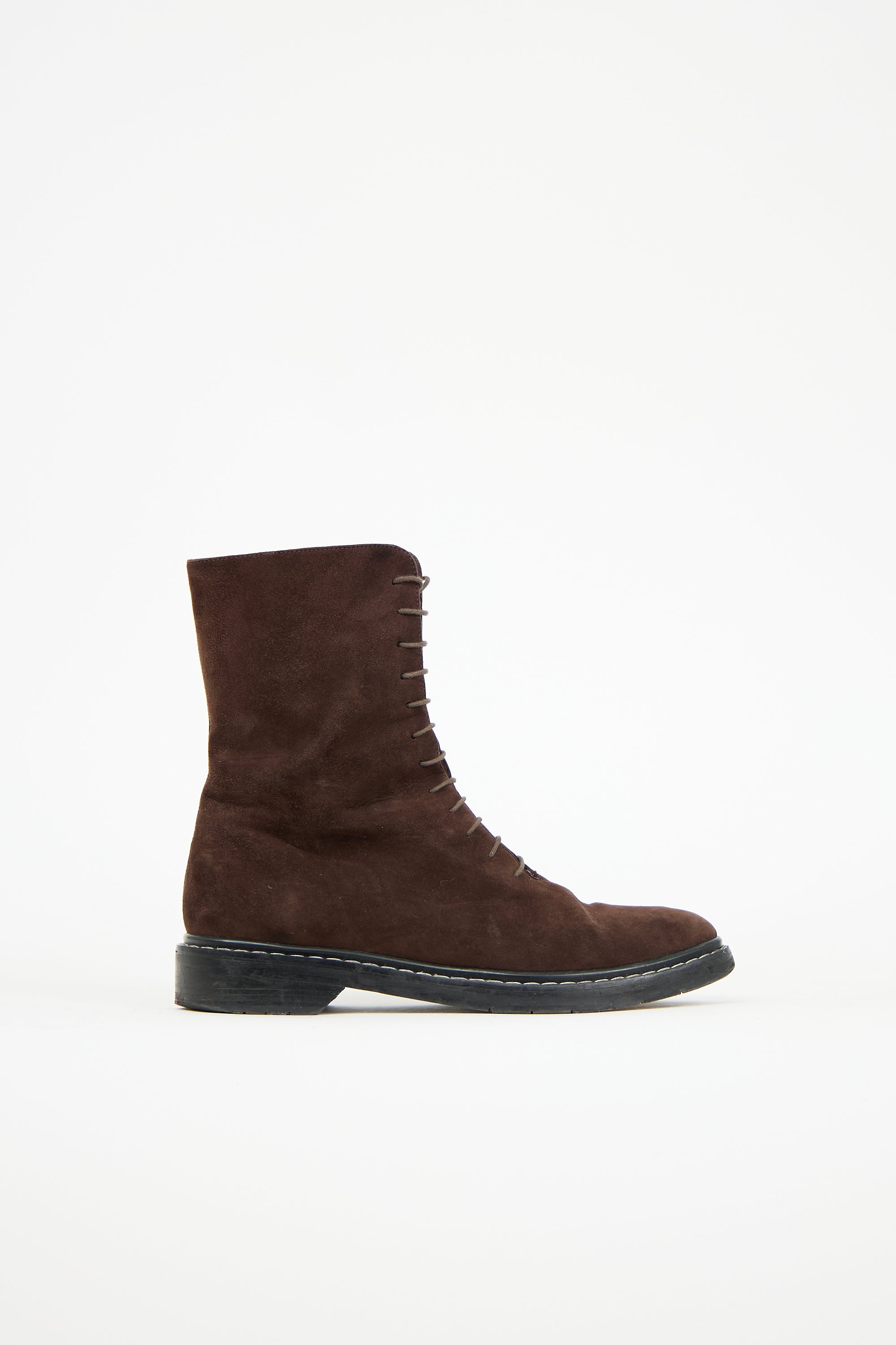 The Row Suede Fara Ankle Boot