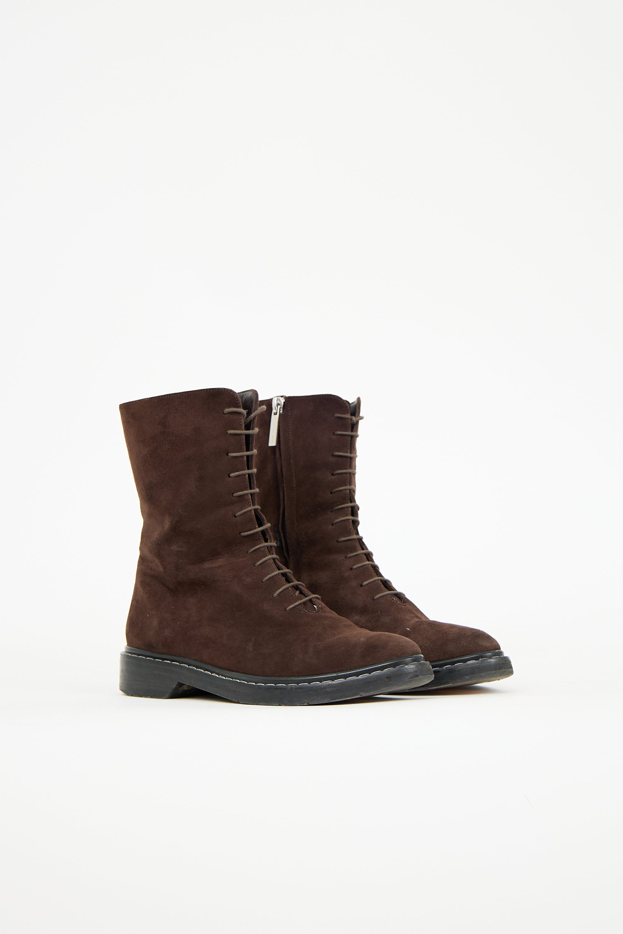 The Row Suede Fara Ankle Boot