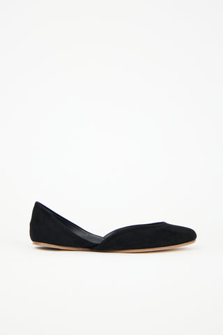 The Row Suede Gemma Ballet Flat