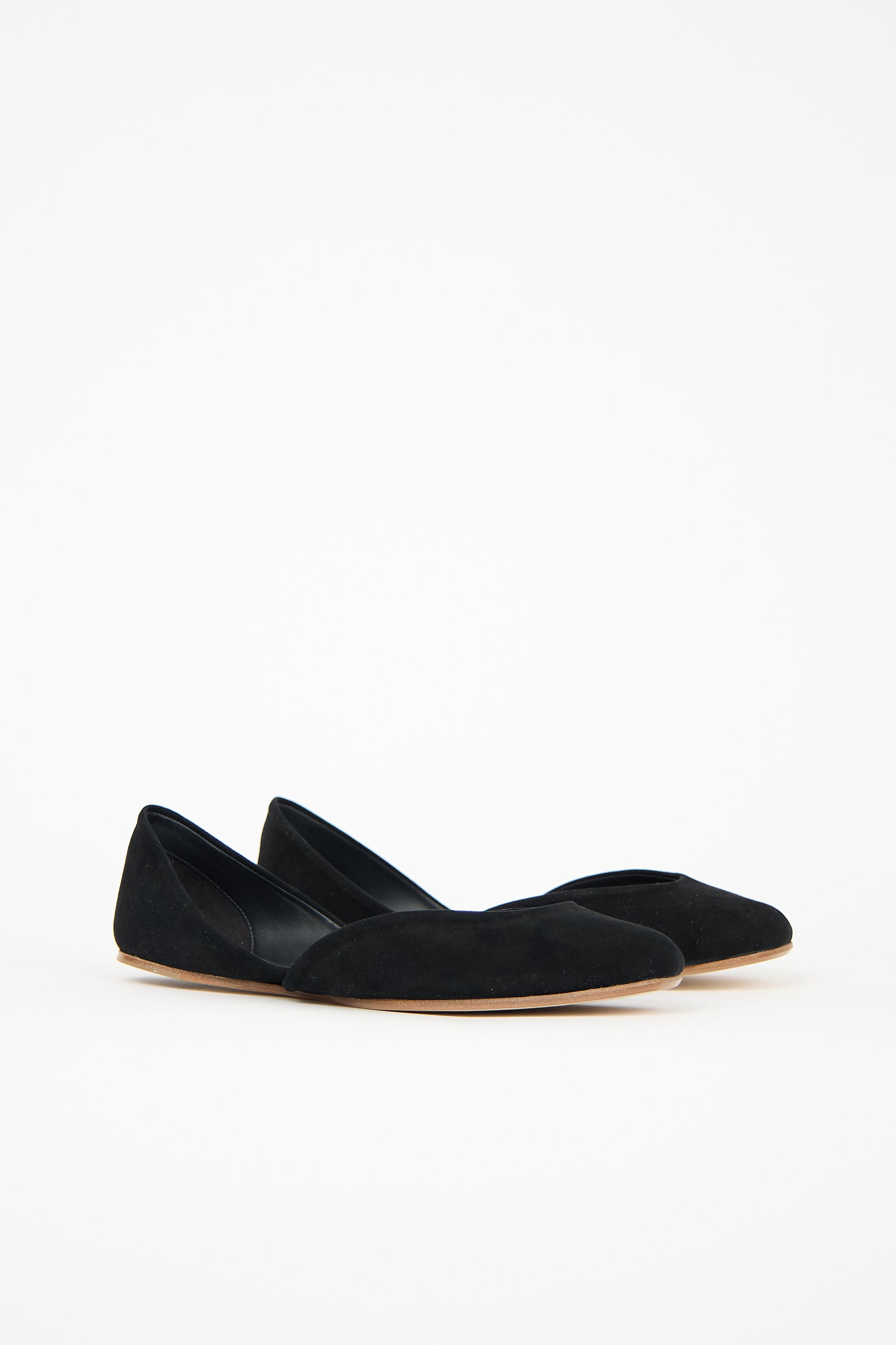 The Row Suede Gemma Ballet Flat