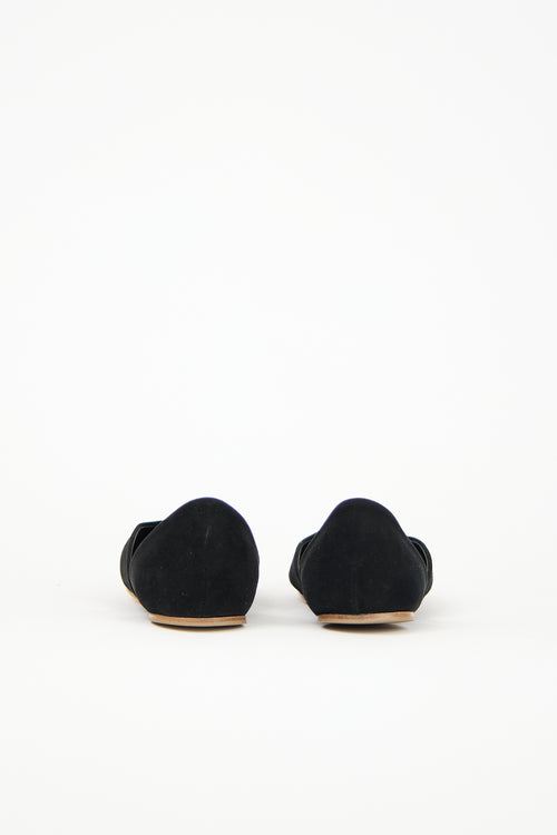 The Row Suede Gemma Ballet Flat