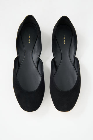 The Row Suede Gemma Ballet Flat