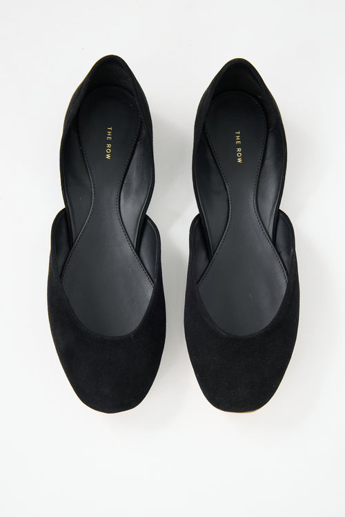 The Row Suede Gemma Ballet Flat