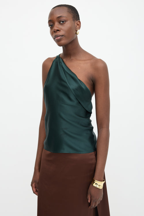 The Sei Silk One Shoulder Top