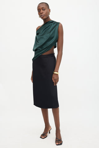 Celine Satin Wrap Skirt