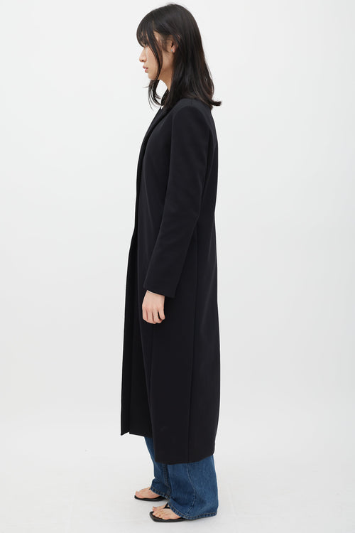 The Row Black Nylon & Silk Lined Sallik Coat