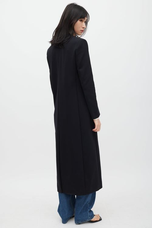 The Row Black Nylon & Silk Lined Sallik Coat