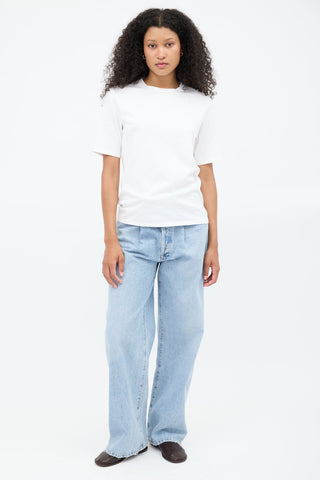 The Row White Crew Neck T-Shirt