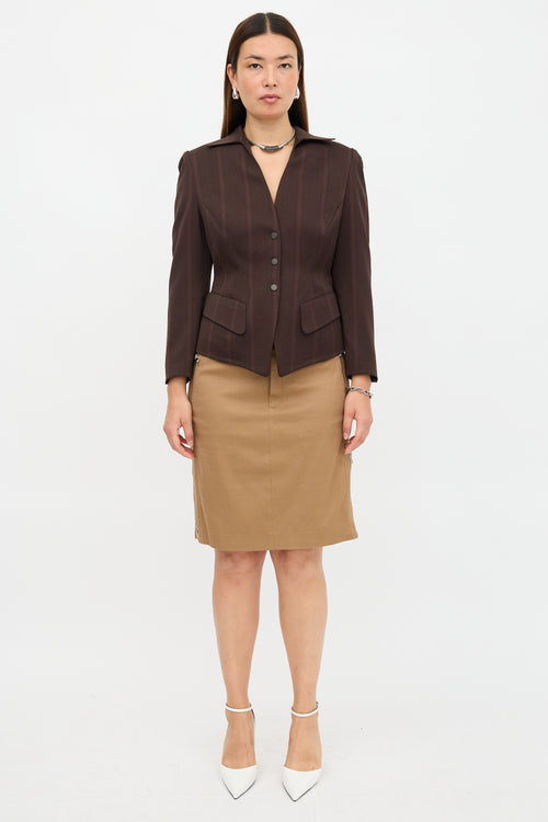 Mugler Vintage Wool Striped Jacket
