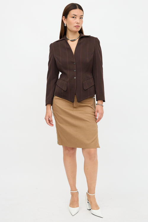 Mugler Vintage Wool Striped Jacket