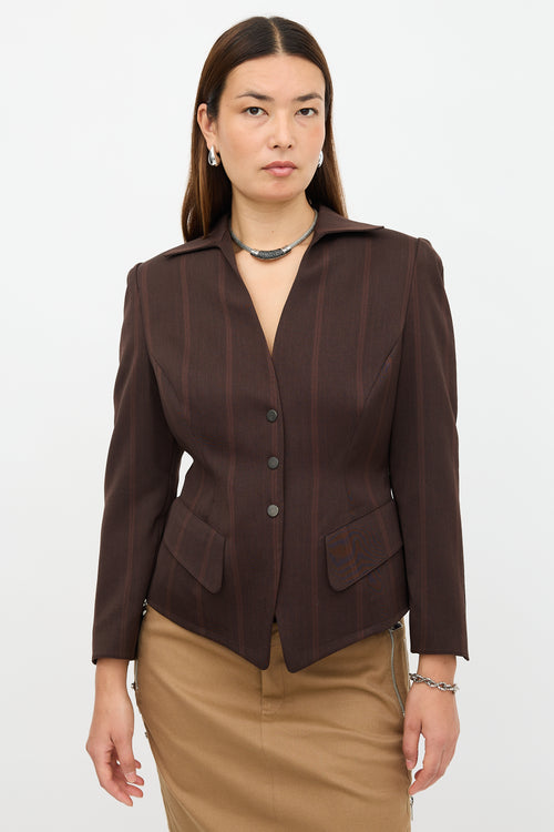 Mugler Vintage Wool Striped Jacket