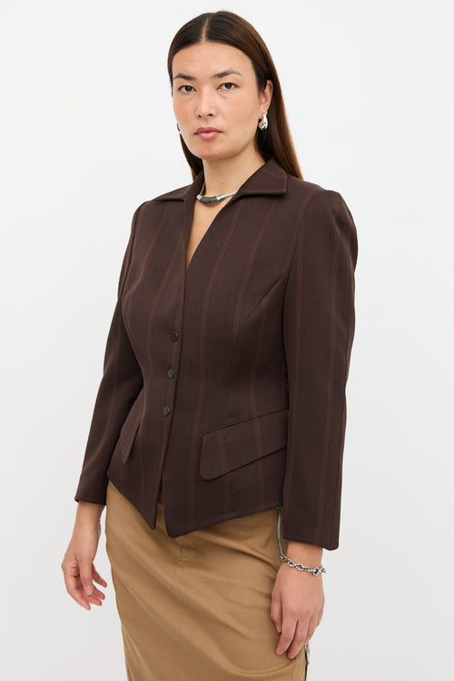 Mugler Vintage Wool Striped Jacket