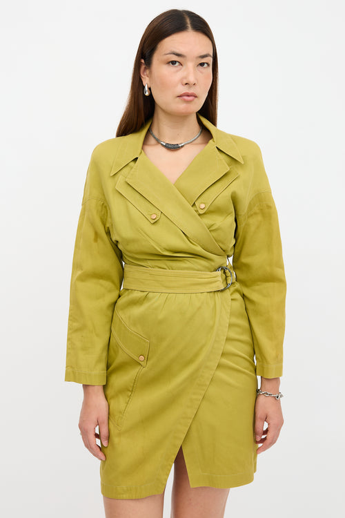 Thierry Mugler Vintage Wrap Trench Dress
