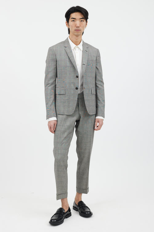 Thom Browne 2 Piece Black & White Check Suit Set