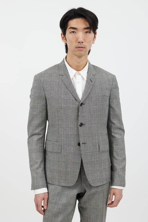 Thom Browne 2 Piece Black & White Check Suit Set