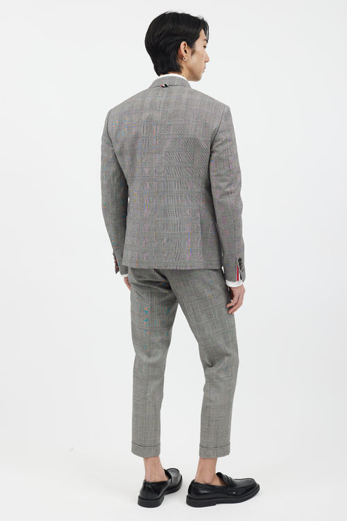 Thom Browne 2 Piece Black & White Check Suit Set