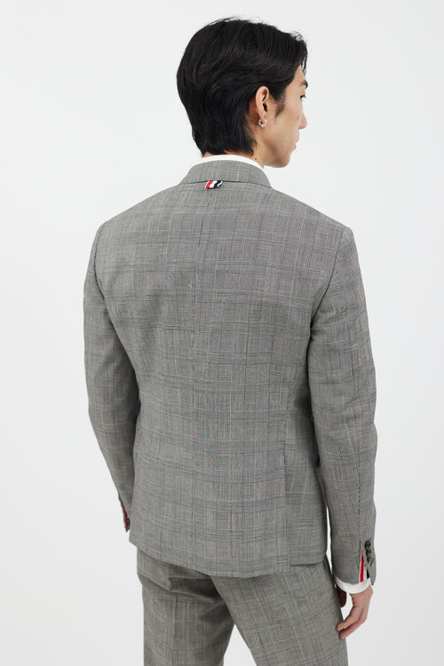Thom Browne 2 Piece Black & White Check Suit Set