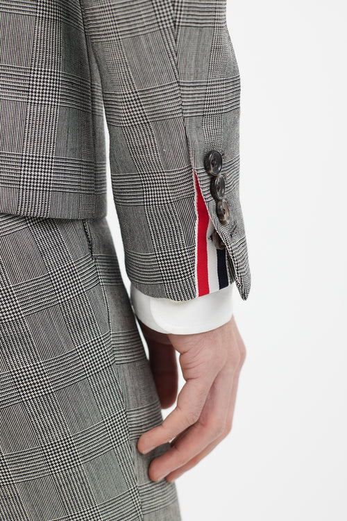 Thom Browne 2 Piece Black & White Check Suit Set