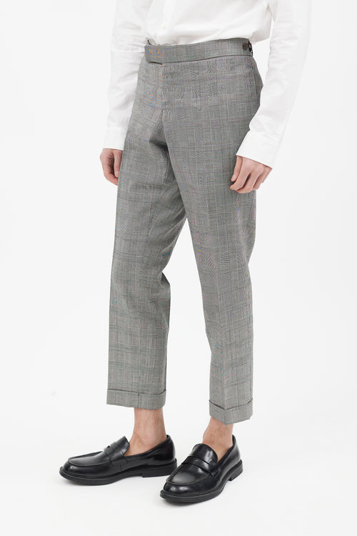 Thom Browne 2 Piece Black & White Check Suit Set