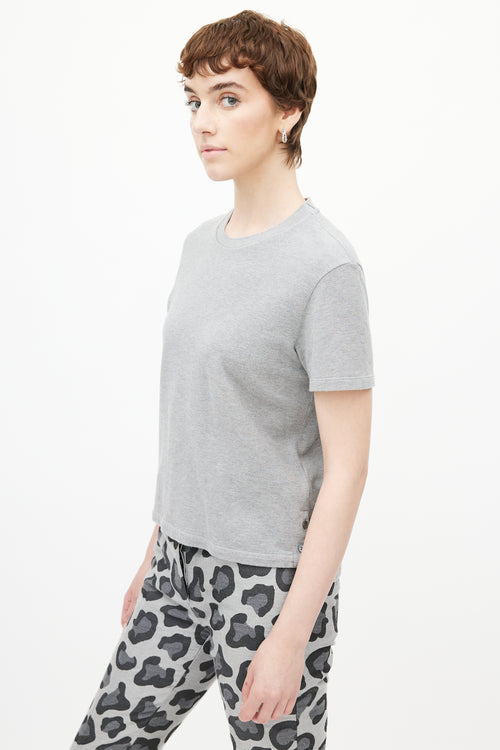 Thom Browne Grey & Multicolour Stripe T-Shirt