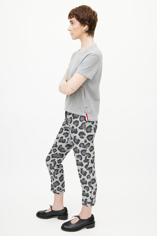 Thom Browne Grey & Multicolour Stripe T-Shirt