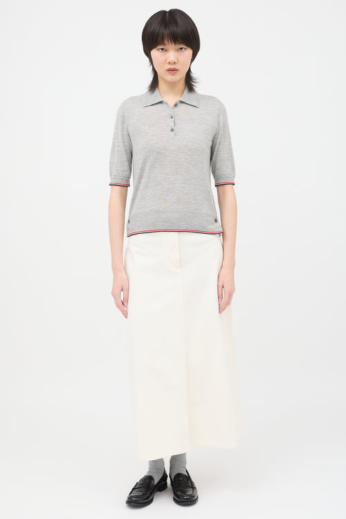 Thom Browne Cashmere Stripe Polo