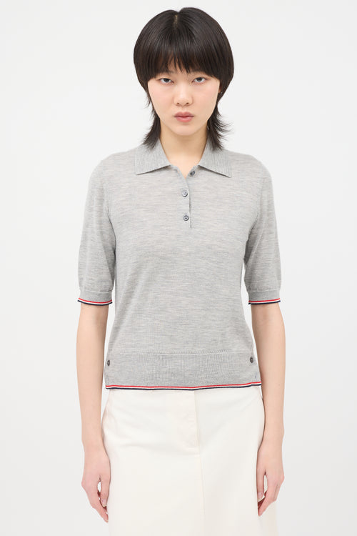 Thom Browne Cashmere Stripe Polo