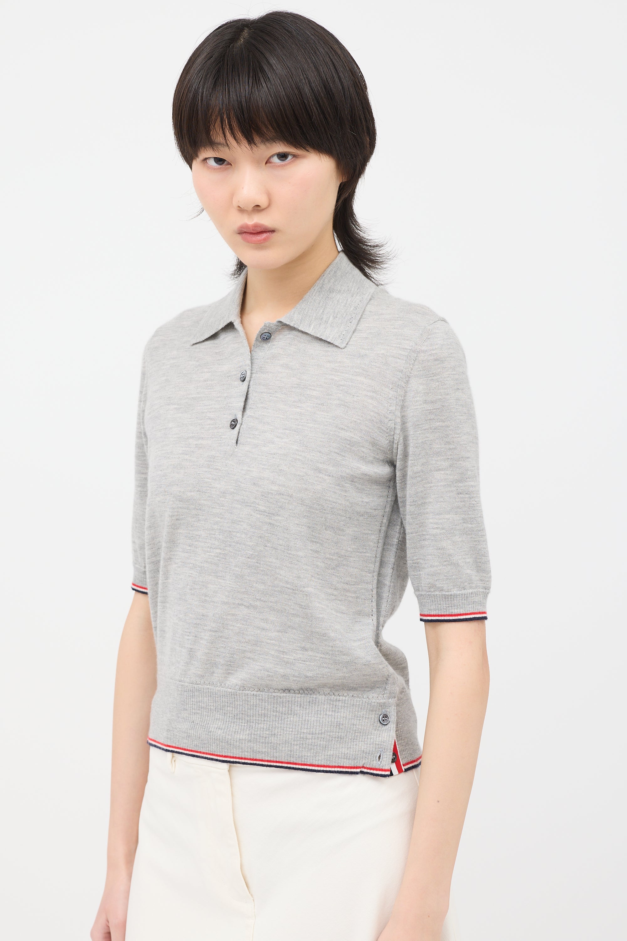 Thom Browne Cashmere Stripe Polo