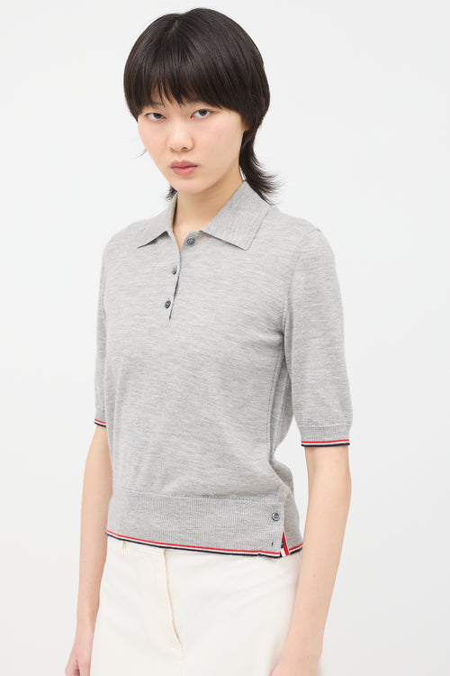 Thom Browne Cashmere Stripe Polo