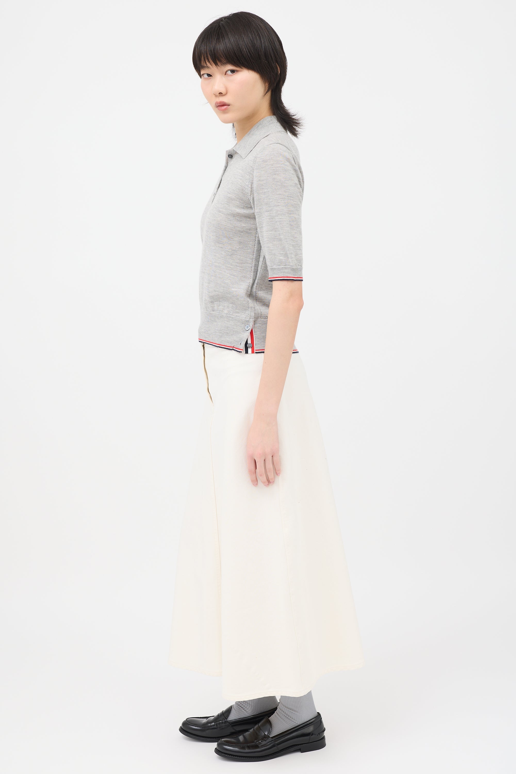Thom Browne Cashmere Stripe Polo