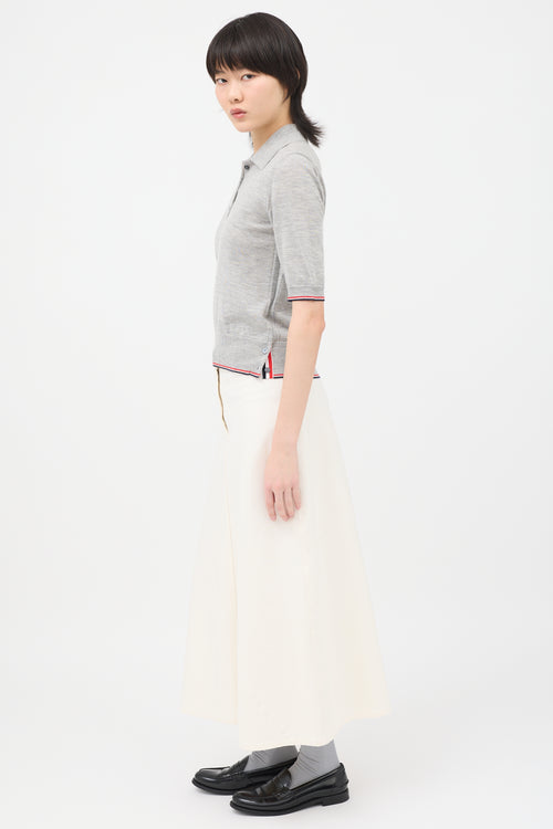 Thom Browne Cashmere Stripe Polo