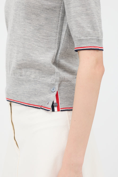 Thom Browne Cashmere Stripe Polo