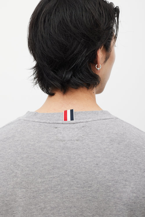 Thom Browne Grey & White Striped Co-Ord Set
