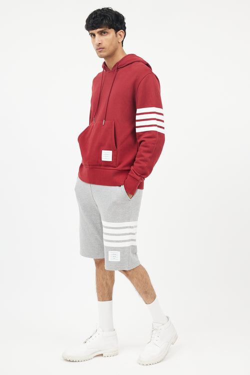Thom Browne Grey & White Sweat Short