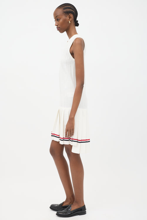 Thom Browne Knit Drop Waist Tennis Dress