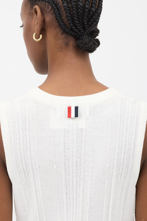 Thom Browne Knit Drop Waist Tennis Dress