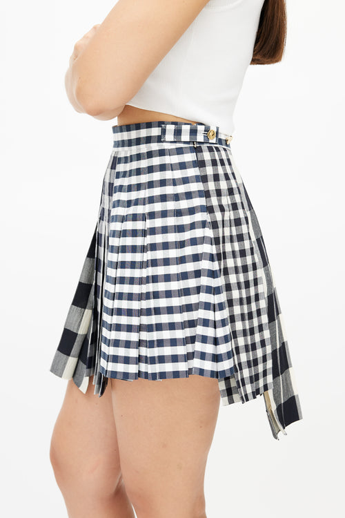 Thom Browne Cream & Multicolour Check Blazer & Skirt Suit