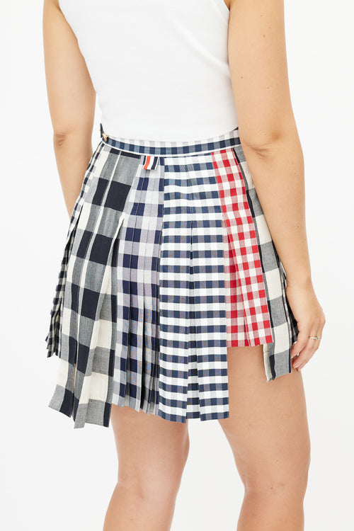 Thom Browne Cream & Multicolour Check Blazer & Skirt Suit
