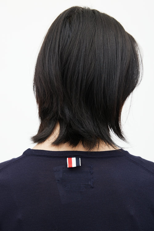 Thom Browne Navy & Multicolour Stripe Knit Sweater