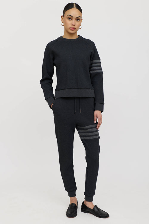 Thom Browne Striped Waffle Co-Ord Set