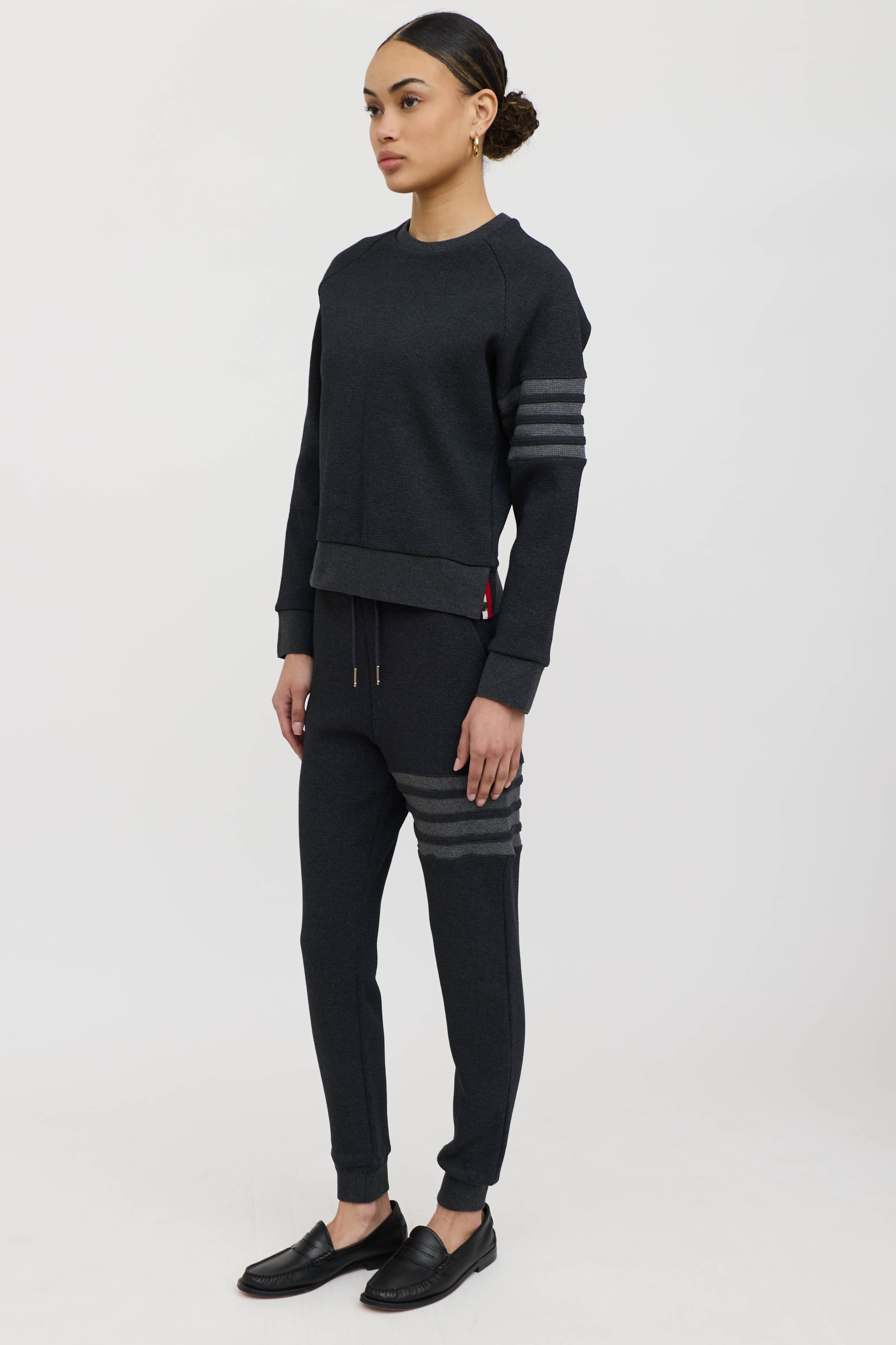 Thom Browne Striped Waffle Co-Ord Set