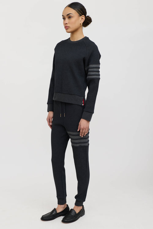 Thom Browne Striped Waffle Co-Ord Set