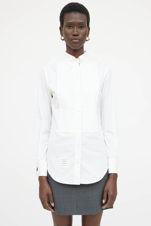 Thom Browne Pleated Tuxedo Shirt