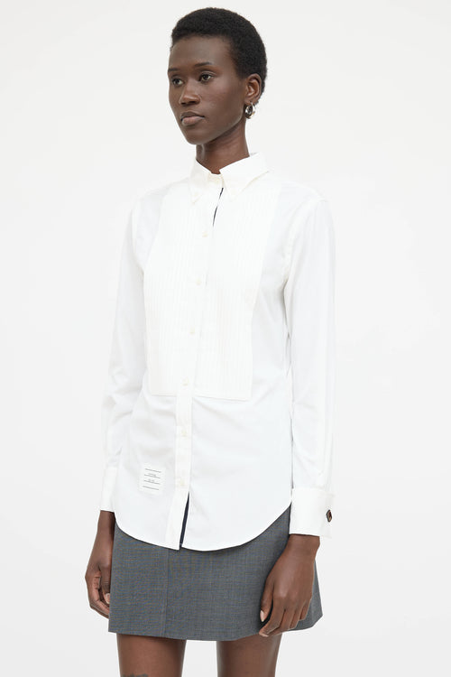 Thom Browne Pleated Tuxedo Shirt
