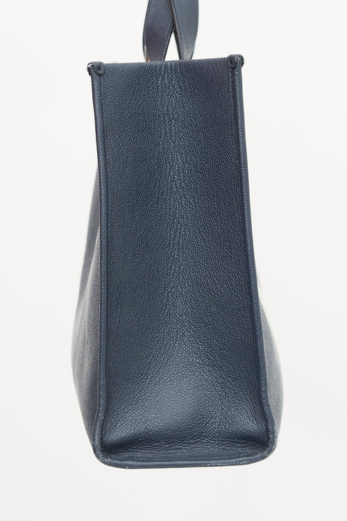 Thom Browne Leather Four Bar Squared Tote