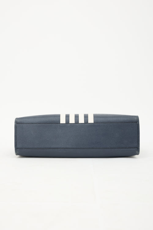 Thom Browne Leather Four Bar Squared Tote