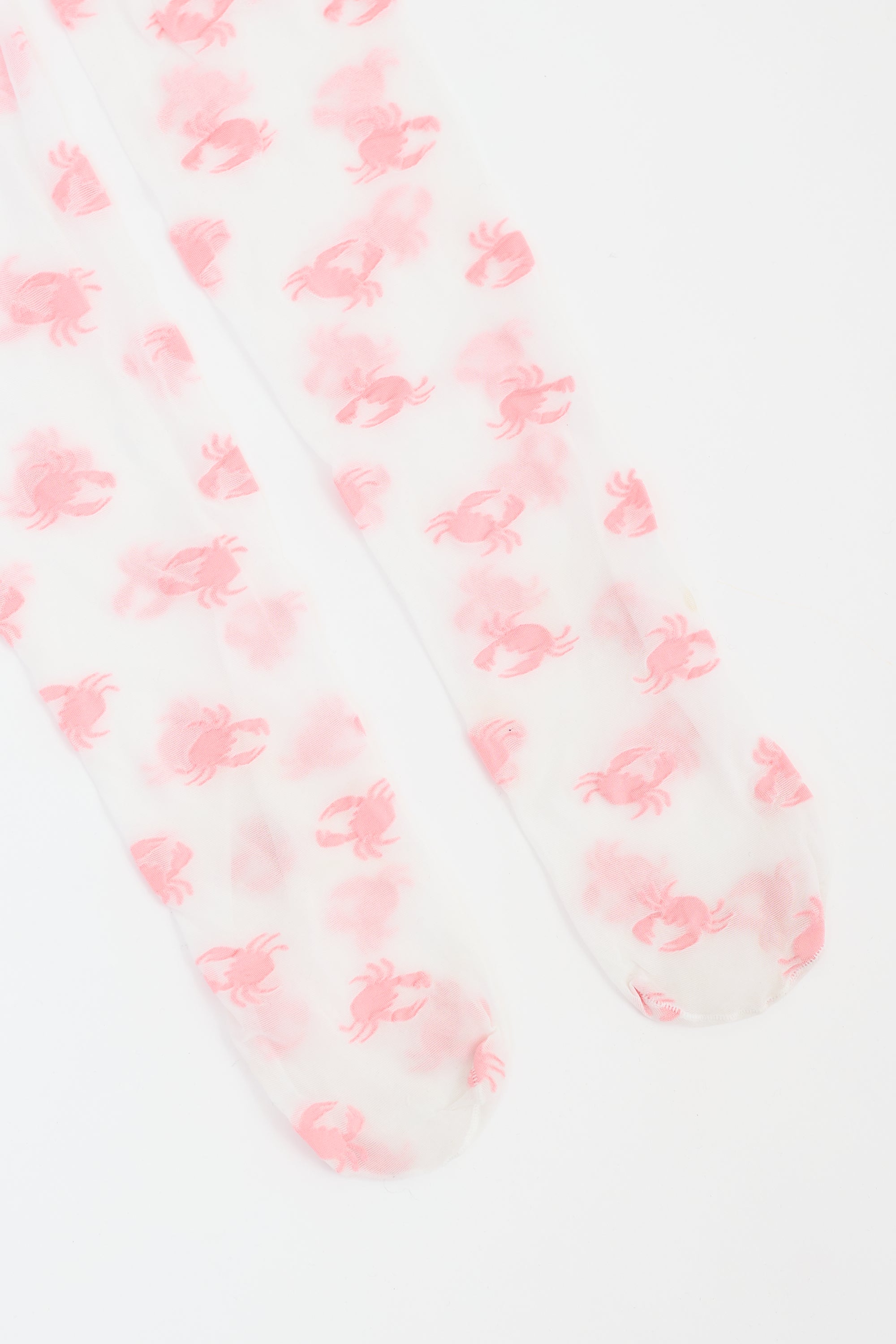 Thom Browne White & Pink Icon Intarsia Tights